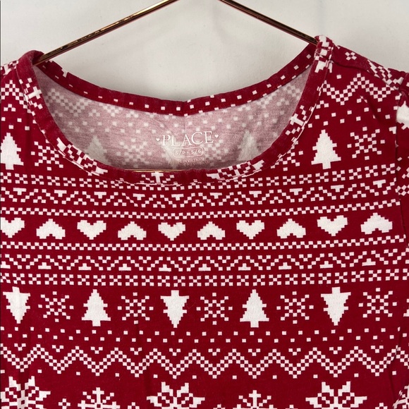 The Children’s Place - Girl’s Winter Dresses - Red, White Snowflakes - Small 5/6 - Picture 12 of 13